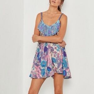 NWT SPELL Mermaid Siren Song Mini Dress XS